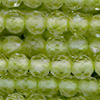 1 Strang (~38cm) echter Olivin Steinperlen, rund facettiert ~2mm