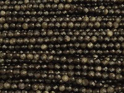 kleine facettierte Goldobsidian Steinperlen 3,1mm