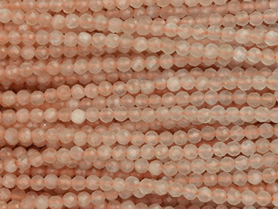 winzige facettierte Sonnenstein Steinperlen 2,4mm