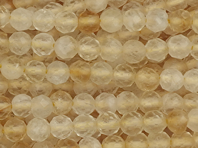 geschliffene Citrin Steinperlen 3mm zum Schmuckmachen - Naha