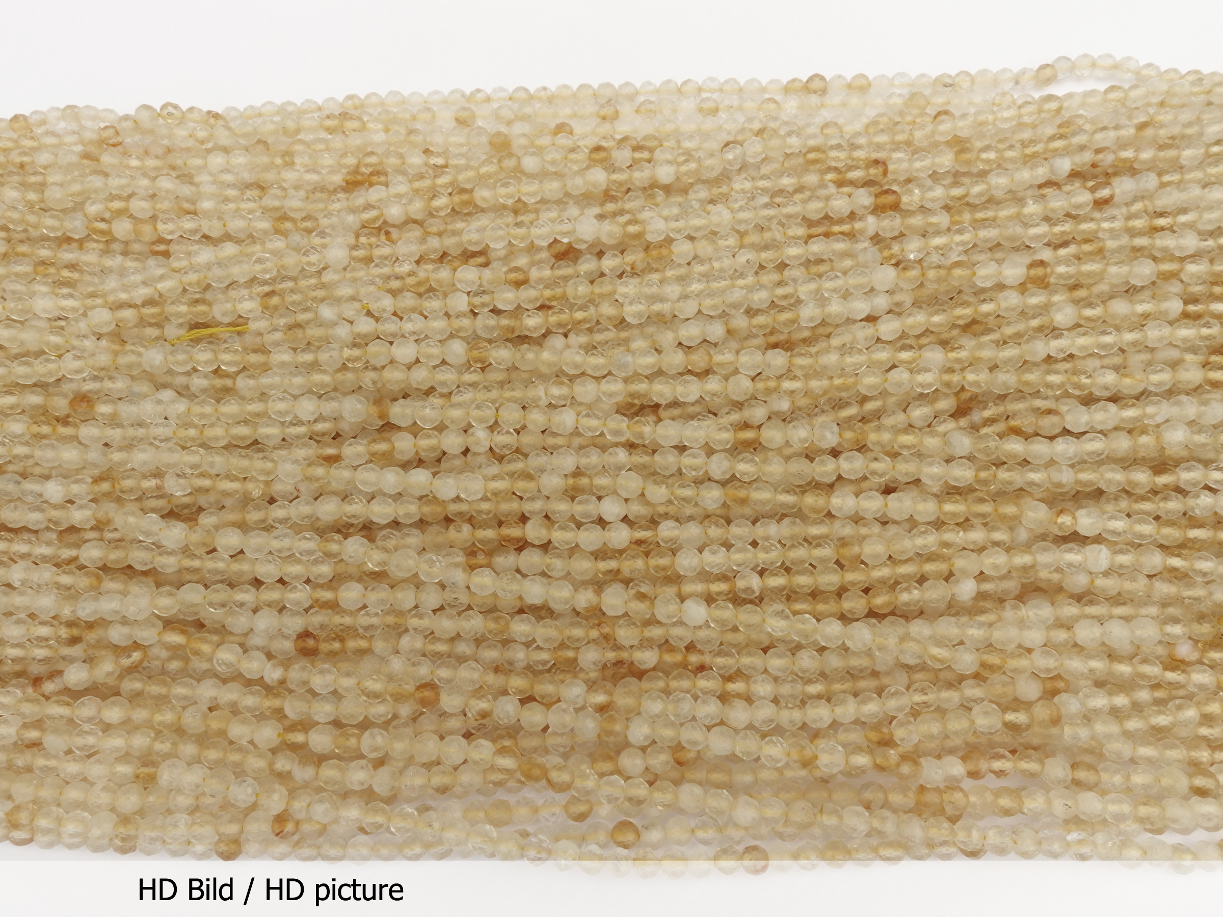 geschliffene Citrin Steinperlen 3mm zum Schmuckmachen - HD B