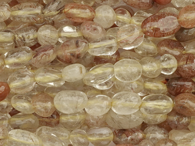 Rutilquarz Steinperlen 4-6mm zum Schmuckmachen - Nahaufnahme