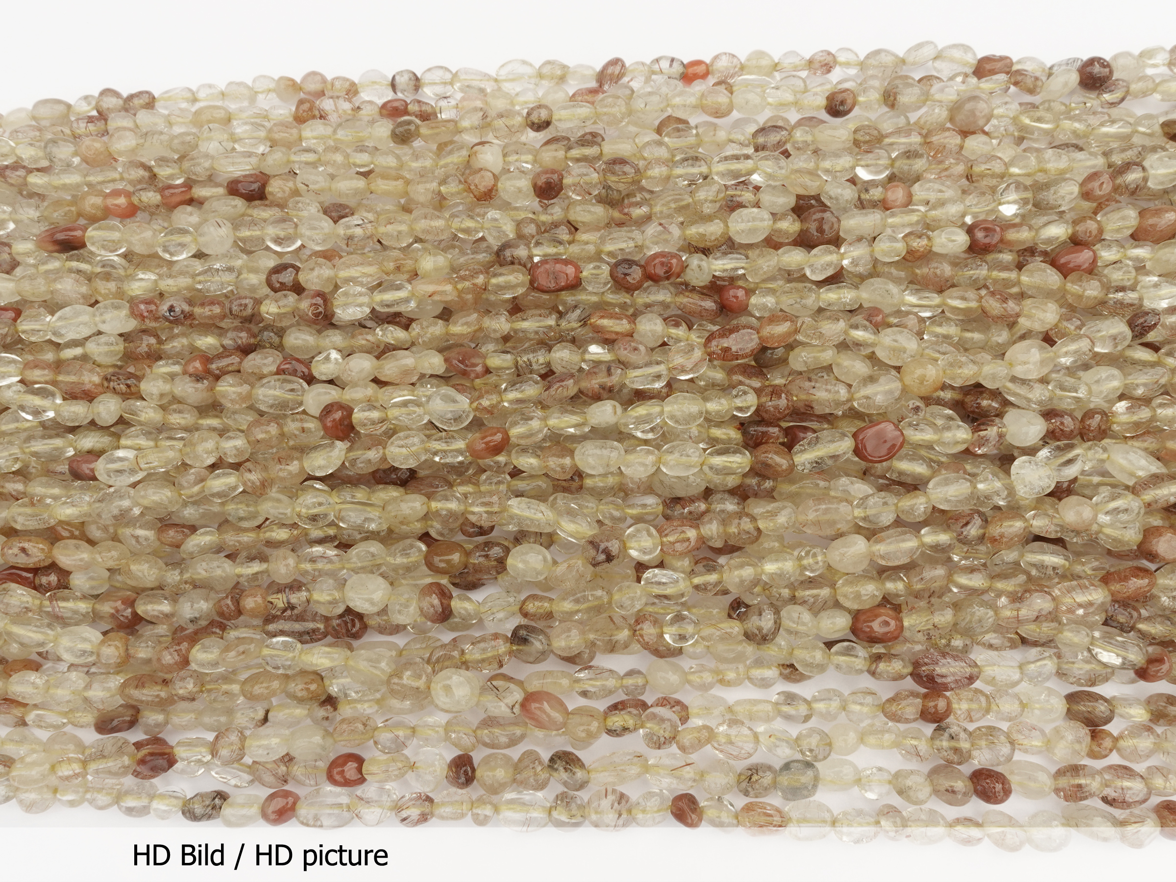 Rutilquarz Steinperlen 4-6mm zum Schmuckmachen - HD Bild