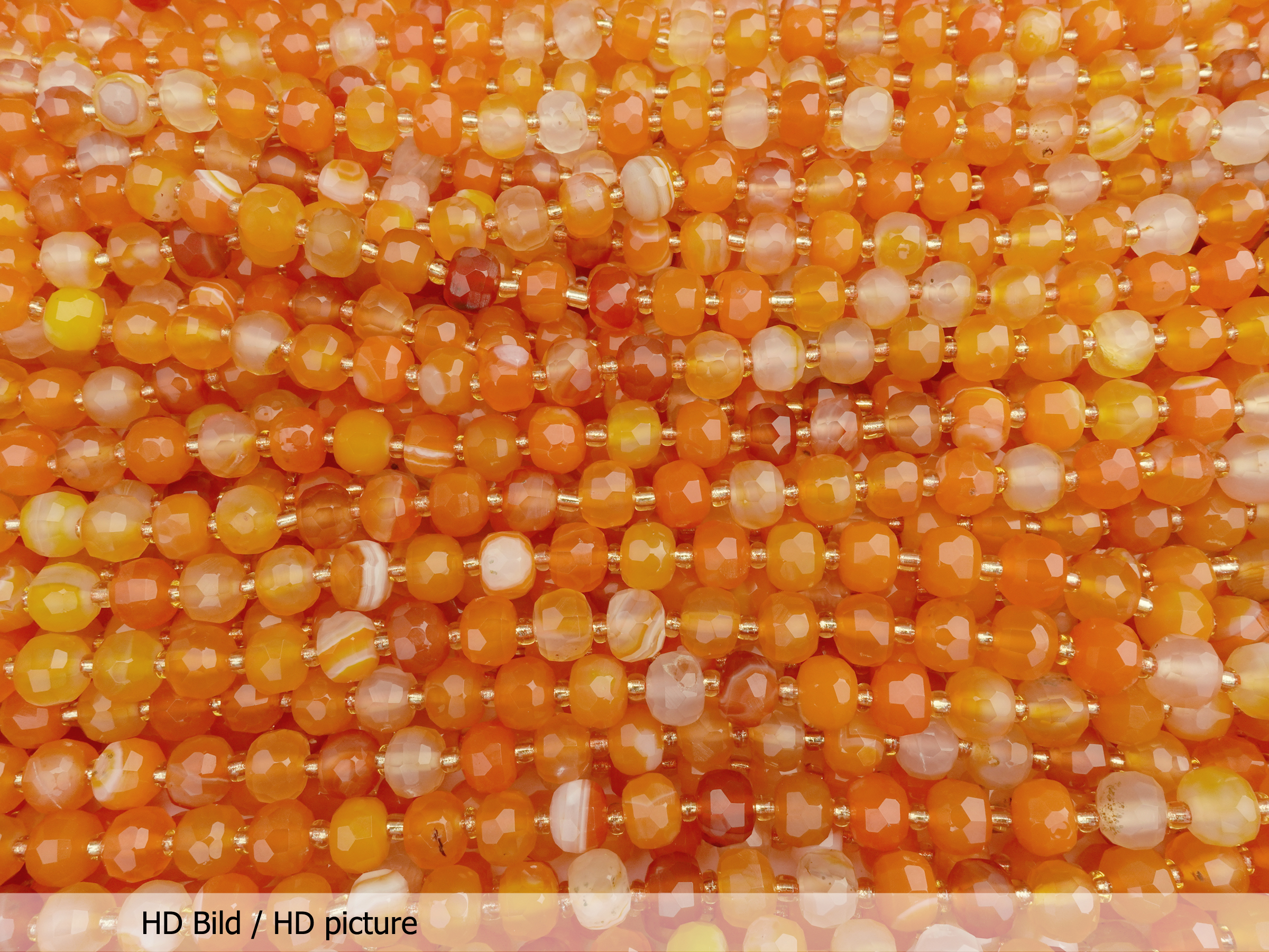 orange Achat Steinperlen ca. 6x8mm zum Schmuckbasteln - HD B