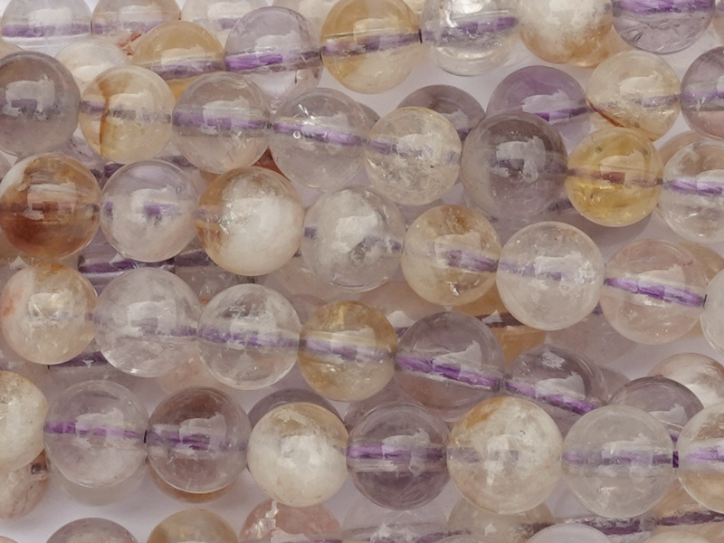 runde 6mm Ametrin Steinperlen zum Schmuckmachen - Nahaufnahm