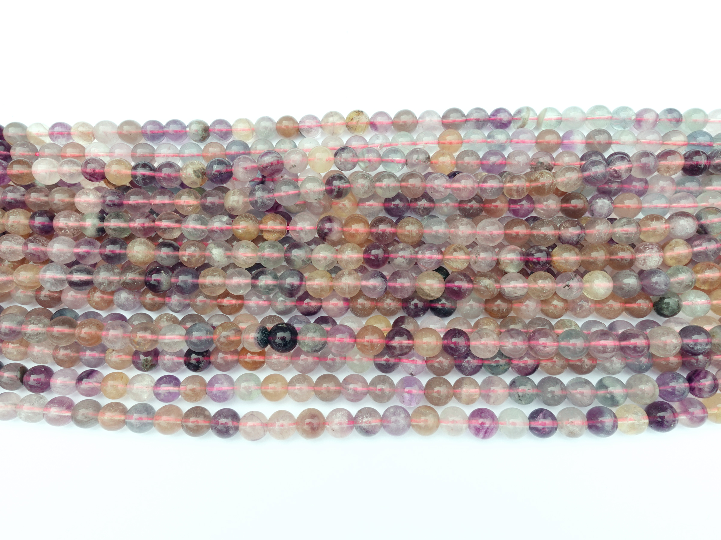 runde 6mm Fluorit Steinperlen zum Schmuckmachen