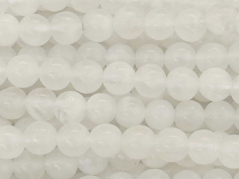 runde 4mm Mondstein Steinperlen zum Schmuckmachen - Nahaufna