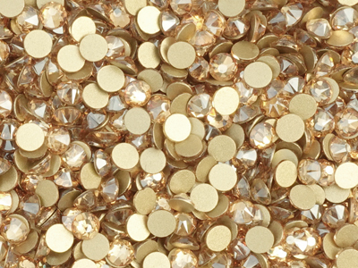 flache Strasssteine Größe SS30 Crystal Golden Shadow