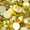 1 Pkg. (20 Stk.) Flat Back Strasssteine SS20 Citrine AB