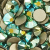 1 Pkg. (20 Stk.) Flat Back Strasssteine SS20 Emerald AB