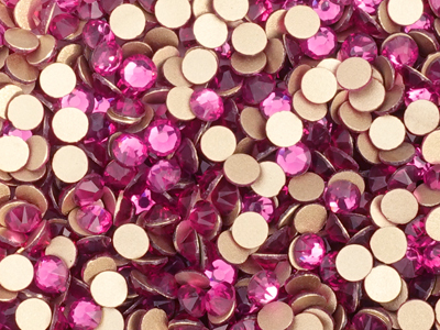 flache Strasssteine Größe SS30 Fuchsia