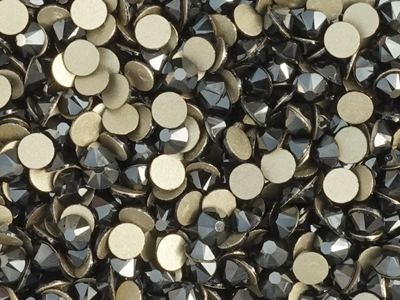 flache Strasssteine Größe SS30 Hematite