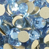 1 Pkg. (12 Stk.) Flat Back Strasssteine SS30 Light Sapphire