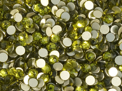 flache Strasssteine Größe SS30 Olivine