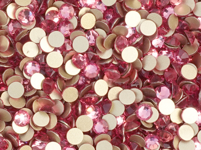 flache Strasssteine Größe SS30 Rose