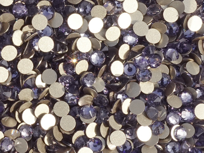 flache Strasssteine Größe SS30 Tanzanite