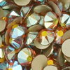 1 Pkg. (20 Stk.) Flat Back Strasssteine SS20 Topaz AB