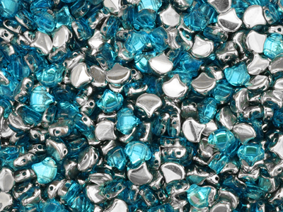 Matubo Ginko förmige Perlen 7,5mm Metallic-Blau