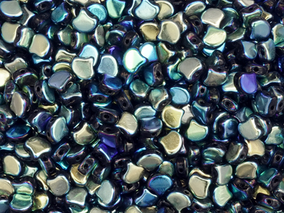 Matubo Ginko förmige Perlen 7,5mm Metallic-Blau