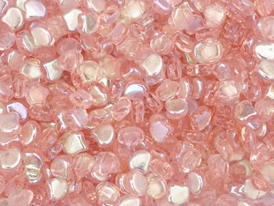 rosa Ginko förmige Perlen 7,5mm transparentes Rosa mit AB Be