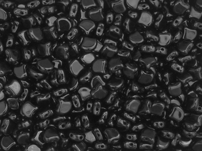 schwarze Ginko förmige Perlen 7,5mm