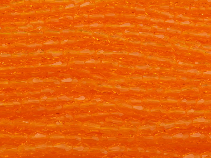 kleine, facettierte Glasperlentropfen 3x4mm