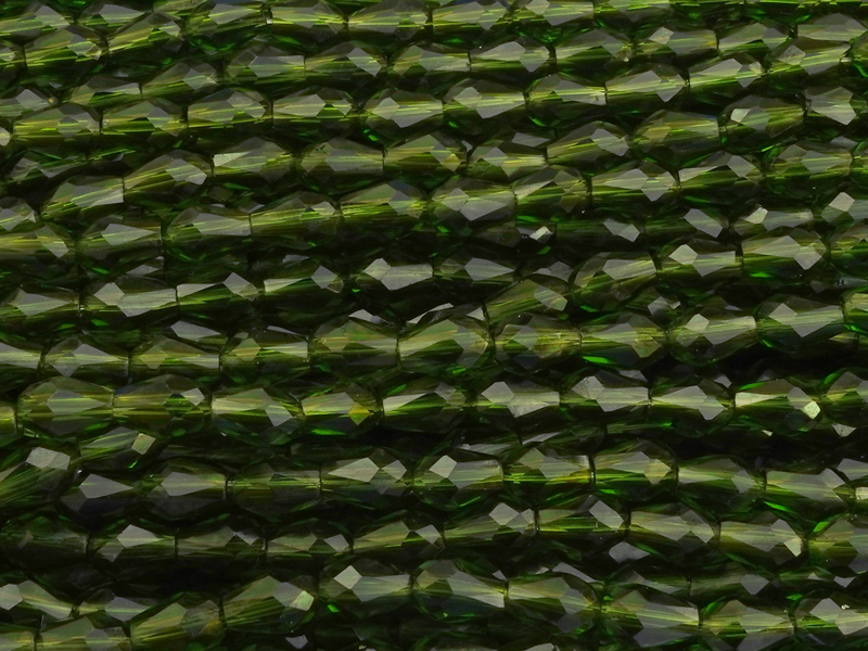 kleine facettierte Glasperlentropfen 3x5mm