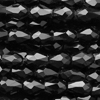 1 Strang (~100 Stk) facettierte Tropfen, ~3x4mm - Schwarz