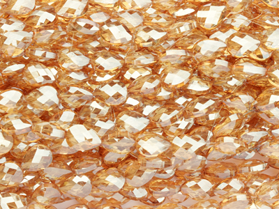 flache Tropfen Mittelteile für Ohrringe, Crystal Golden Shadow