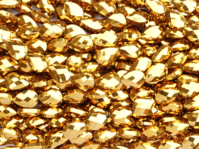 flache Tropfen Mittelteile für Ohrringe, Dorado Gold