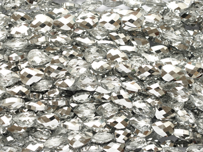 flache Tropfen Mittelteile für Ohrringe Silber