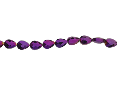 violette Tropfen Perlen 9x12mm für Ohrringe