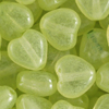 50 Gramm Glasperlen Herzen 5mm helles Opalgrün