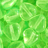 50 Gramm Glasperlen Herzen 5mm Neongrün transparent