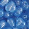 50 Gramm Glasperlen Herzen 5mm Blau opal