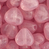 50 Gramm Glasperlen Herzen 5mm Altrosa opal