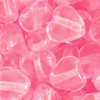 50 Gramm Glasperlen Herzen 5mm Hellrosa transparent
