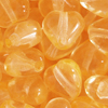 50 Gramm Glasperlen Herzen 5mm Hellorange transparent