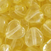 50 Gramm Glasperlen Herzen 5mm Helltopaz transparent