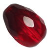 1 Stk. Glasperle facettierter Tropfen ~16x12mm Siamrot
