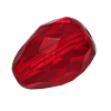 1 Stk. Glasperle facettierter Tropfen ~13x10mm Siamrot