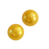 1 Dose (40 Stk) runde mattierte Barockperlen 6mm Gelb