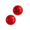 1 Dose (40 Stk) runde mattierte Barockperlen 6mm Rot