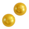 1 Dose (17 Stk) runde mattierte Barockperlen 8mm Gelb