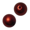 1 Dose (17 Stk) runde mattierte Barockperlen 8mm Bordeaux