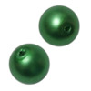 1 Dose (17 Stk) runde mattierte Barockperlen 8mm Grün