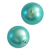 1 Dose (17 Stk) runde mattierte Barockperlen 8mm Türkis