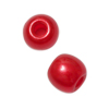 1 Dose (30 Stk) runde halbtransparente Wachsperlen 6mm Rot