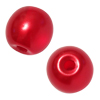 1 Dose (10 Stk) runde halbtransparente Wachsperlen 10mm Rot