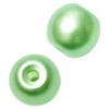 1 Dose (10 Stk) runde halbtransparente Wachsperlen 10mm Mintgrün